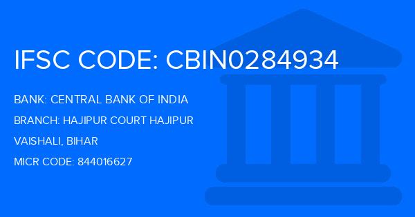 Central Bank Of India (CBI) Hajipur Court Hajipur Branch IFSC Code