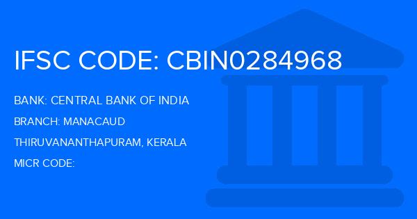 Central Bank Of India (CBI) Manacaud Branch IFSC Code