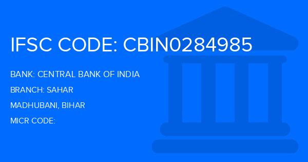Central Bank Of India (CBI) Sahar Branch IFSC Code