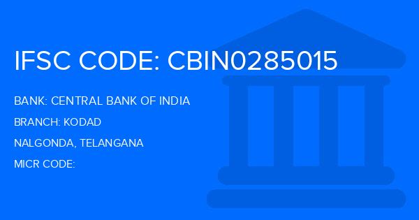 Central Bank Of India (CBI) Kodad Branch IFSC Code