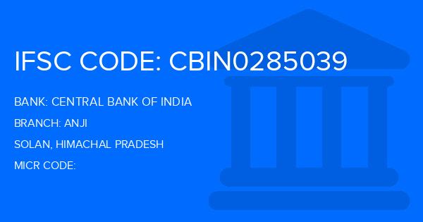Central Bank Of India (CBI) Anji Branch IFSC Code