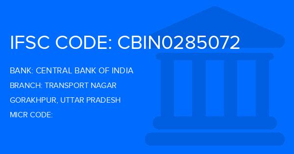 Central Bank Of India (CBI) Transport Nagar Branch IFSC Code