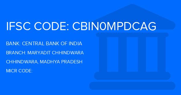 Central Bank Of India (CBI) Maryadit Chhindwara Branch IFSC Code