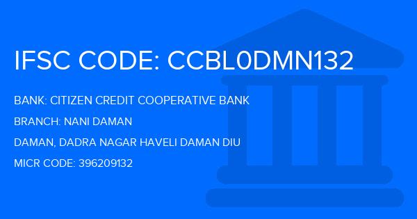 Citizen Credit Cooperative Bank Nani Daman Branch IFSC Code