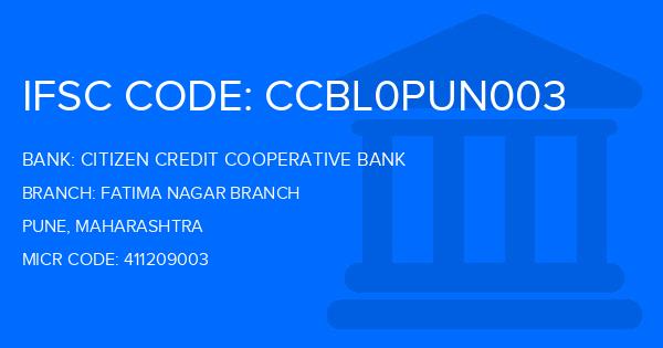 Citizen Credit Cooperative Bank Fatima Nagar Branch