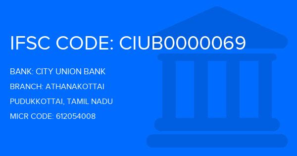 City Union Bank (CUB) Athanakottai Branch IFSC Code