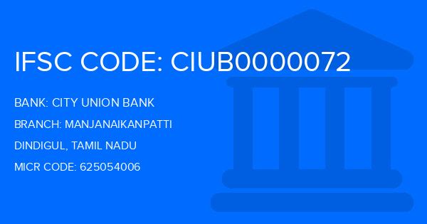 City Union Bank (CUB) Manjanaikanpatti Branch IFSC Code