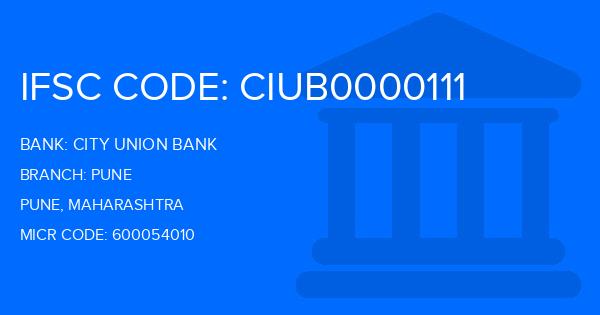 City Union Bank (CUB) Pune Branch IFSC Code