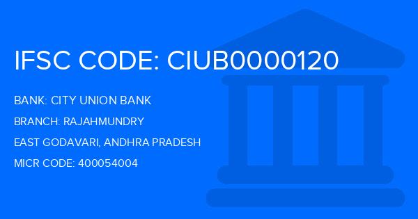 City Union Bank (CUB) Rajahmundry Branch IFSC Code