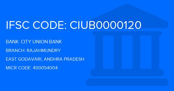 City Union Bank (CUB) Rajahmundry Branch IFSC Code