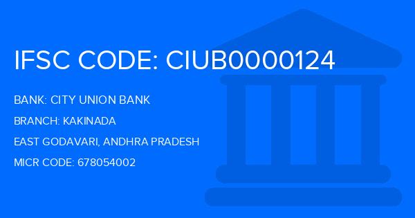 City Union Bank (CUB) Kakinada Branch IFSC Code
