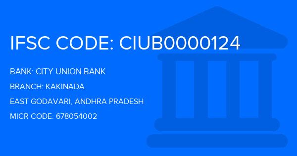 City Union Bank (CUB) Kakinada Branch IFSC Code