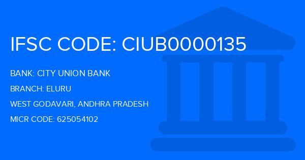 City Union Bank (CUB) Eluru Branch IFSC Code