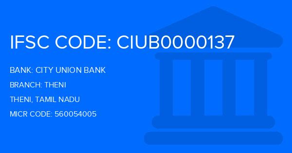 City Union Bank (CUB) Theni Branch IFSC Code
