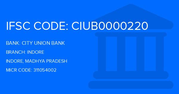 City Union Bank (CUB) Indore Branch IFSC Code
