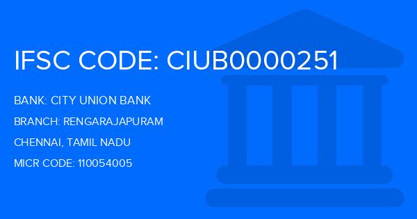 City Union Bank (CUB) Rengarajapuram Branch IFSC Code