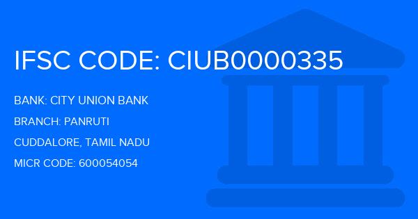 City Union Bank (CUB) Panruti Branch IFSC Code