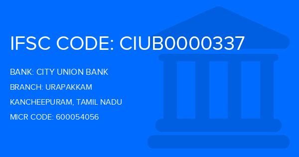 City Union Bank (CUB) Urapakkam Branch IFSC Code