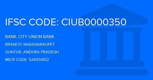 City Union Bank (CUB) Narasaraopet Branch IFSC Code