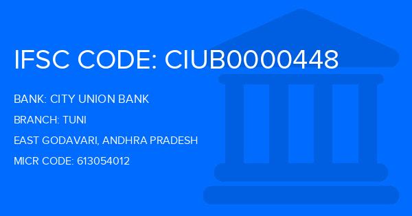 City Union Bank (CUB) Tuni Branch IFSC Code
