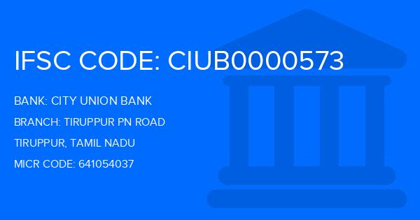 City Union Bank (CUB) Tiruppur Pn Road Branch IFSC Code