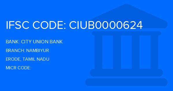 City Union Bank (CUB) Nambiyur Branch IFSC Code