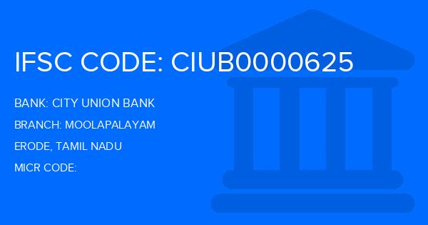 City Union Bank (CUB) Moolapalayam Branch IFSC Code