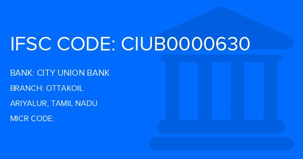 City Union Bank (CUB) Ottakoil Branch IFSC Code
