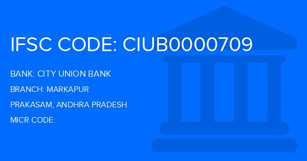 City Union Bank (CUB) Markapur Branch IFSC Code