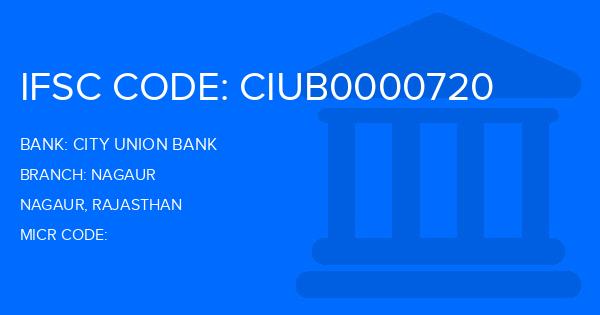 City Union Bank (CUB) Nagaur Branch IFSC Code