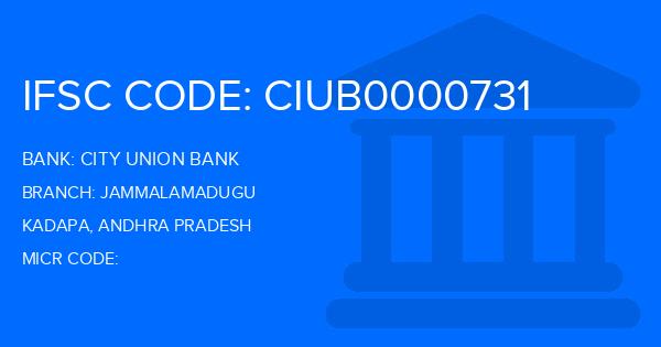 City Union Bank (CUB) Jammalamadugu Branch IFSC Code