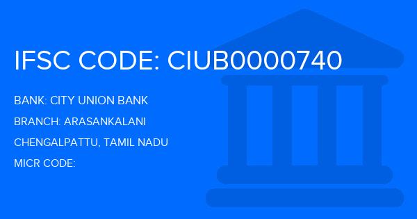 City Union Bank (CUB) Arasankalani Branch IFSC Code