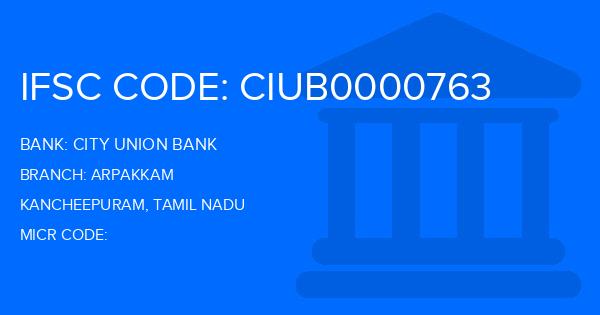 City Union Bank (CUB) Arpakkam Branch IFSC Code