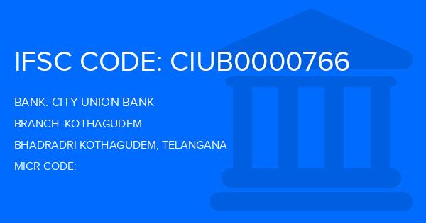 City Union Bank (CUB) Kothagudem Branch IFSC Code