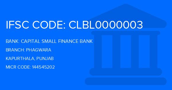 Capital Small Finance Bank Phagwara Branch IFSC Code