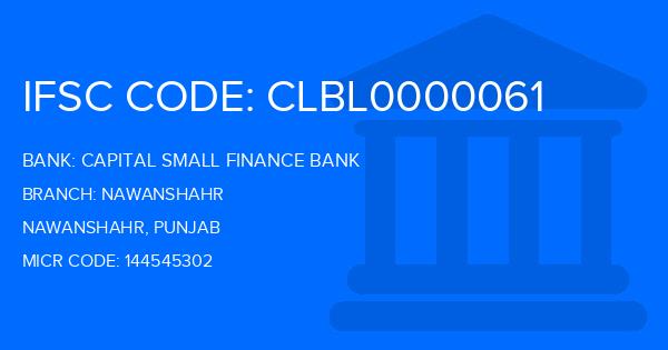Capital Small Finance Bank Nawanshahr Branch IFSC Code