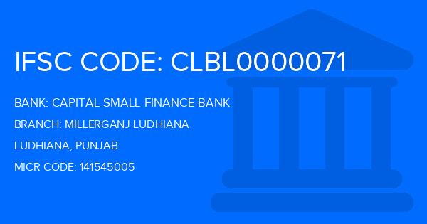 Capital Small Finance Bank Millerganj Ludhiana Branch IFSC Code