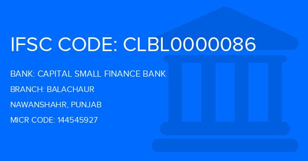 Capital Small Finance Bank Balachaur Branch IFSC Code