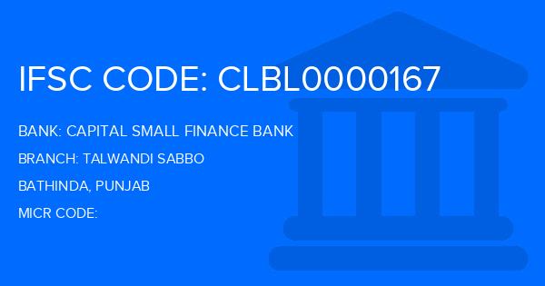 Capital Small Finance Bank Talwandi Sabbo Branch IFSC Code