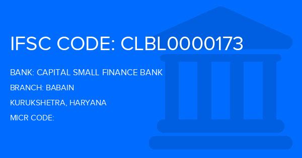 Capital Small Finance Bank Babain Branch IFSC Code