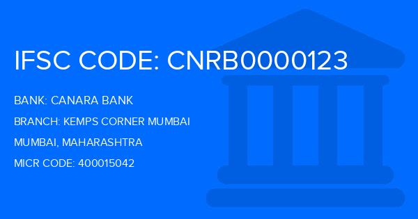 Canara Bank Kemps Corner Mumbai Branch IFSC Code