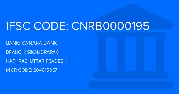Canara Bank Sikandrarao Branch IFSC Code