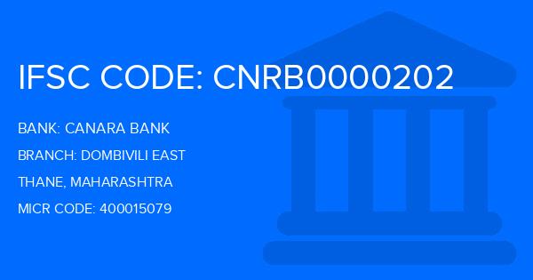 Canara Bank Dombivili East Branch IFSC Code