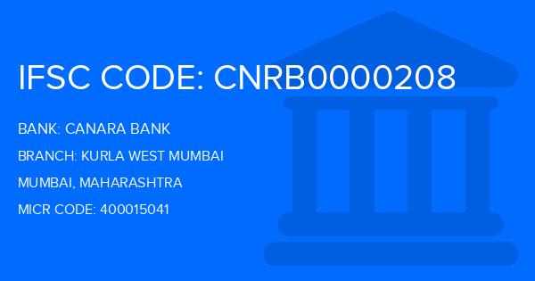 Canara Bank Kurla West Mumbai Branch IFSC Code