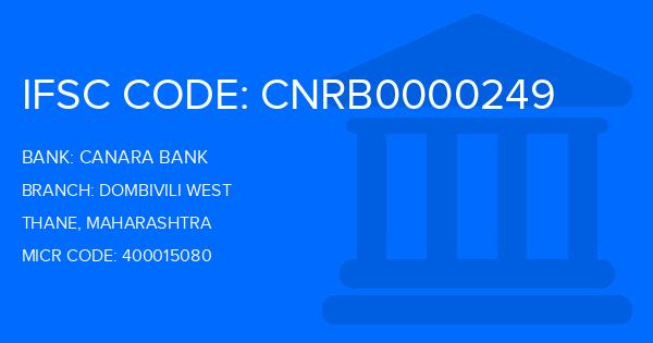 Canara Bank Dombivili West Branch IFSC Code