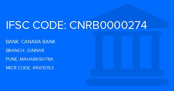 Canara Bank Junnar Branch IFSC Code