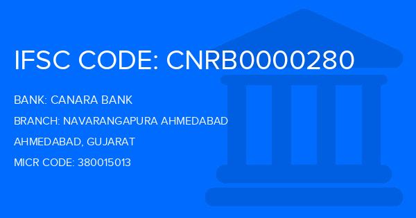 Canara Bank Navarangapura Ahmedabad Branch IFSC Code