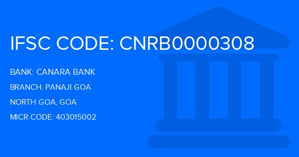 Canara Bank Panaji Goa Branch IFSC Code