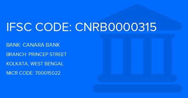 Canara Bank Princep Street Branch IFSC Code