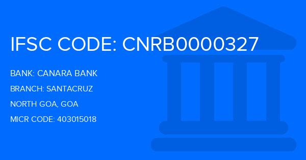 Canara Bank Santacruz Branch IFSC Code